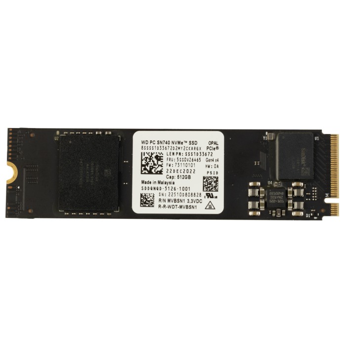 Hard drive WD PC SN740 512GB SSD NVMe PCIe 4.0x4 M.2 2280 SDDQNQD-512G-1001