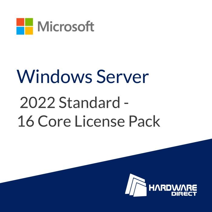 License Windows Server 2022 Standard - 16 Core License Pack