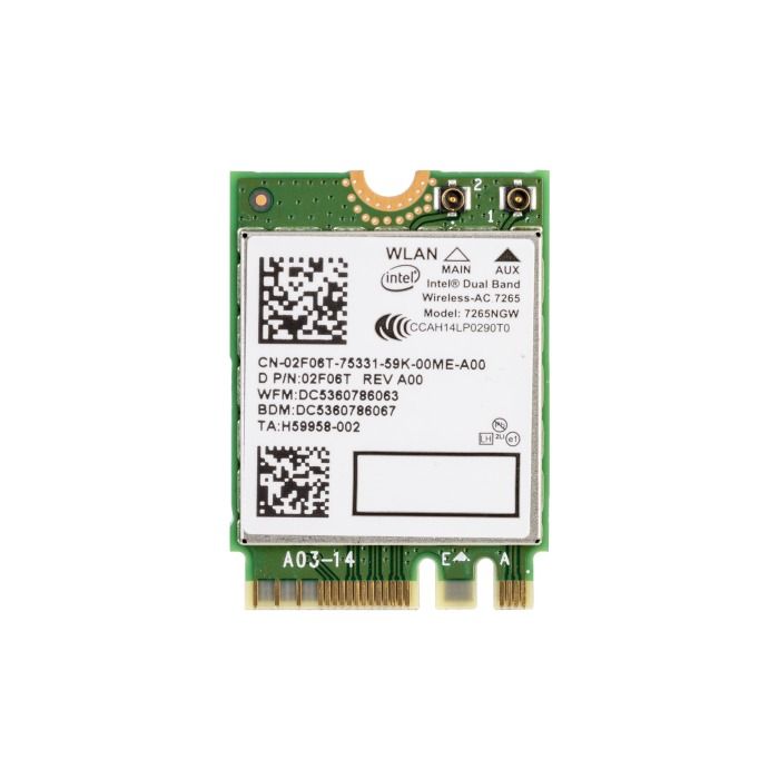 Network Card Dell M.2 Dual Band Wireless-AC 7265 2F06T