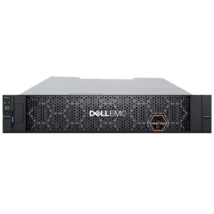 NOWA Półka dyskowa Dell PowerVault ME424 24x2.5" z 2x2.4TB SAS HDD 10K 2.5", 2xPSU 580W, szyny, maskownica