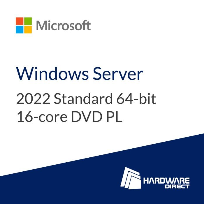 Operating System Microsoft Windows Server 2022 Standard 64-bit 16-core DVD PL