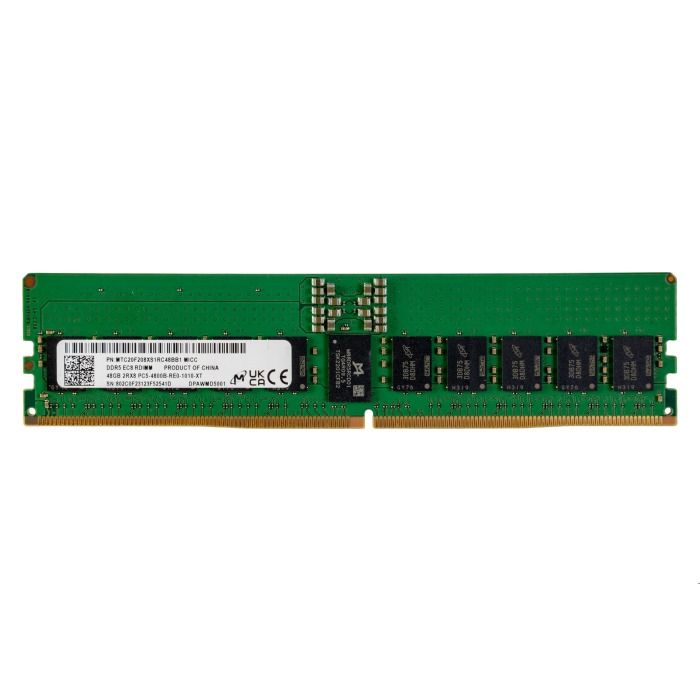 Pamięć RAM Micron 48GB 2Rx4 PC5-38400R DDR5 RDIMM ECC 4800MHz MTC20F208XS1RC48BB1