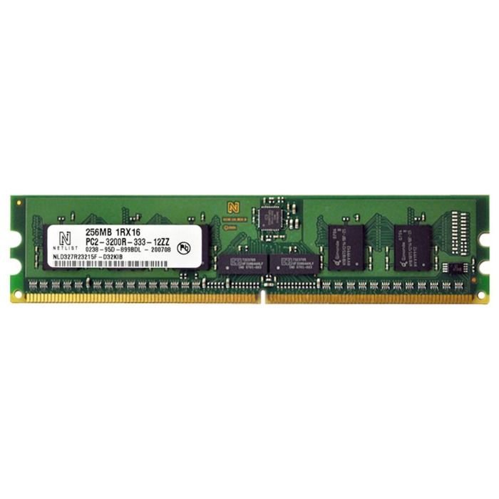 Pamięć RAM NetList 256MB 1Rx16 PC2-3200R DDR2 RDIMM 400MHz NLD327R23215F