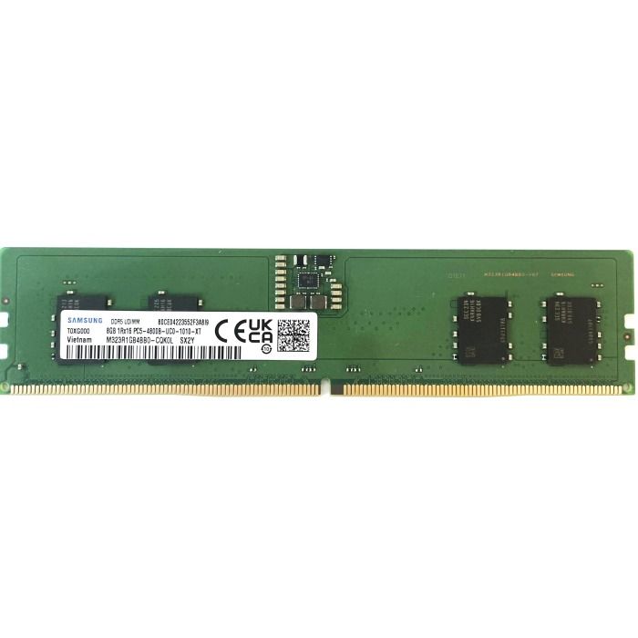 Pamięć RAM Samsung 8GB 1Rx16 PC5-38400 DDR5 UDIMM non ECC 4800MHz M323R1GB4BB0-CQKOL
