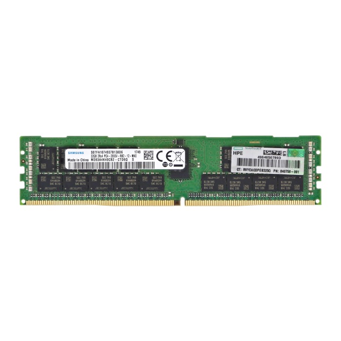 RAM HPE 32GB 2Rx4 PC4-2666V-R DDR4 RDIMM 2666MHz 840758-091