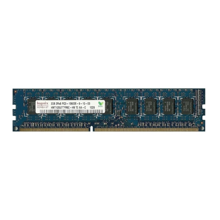 RAM  Hynix 2GB 2Rx8 PC3-10600E DDR3 UDIMM 1333MHz HMT125U7TFR8C-H9