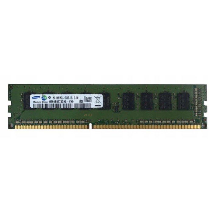 RAM Samsung  2GB 1Rx8 PC3L-10600E DDR3 UDIMM 1333MHz M391B5773CH0-YH9