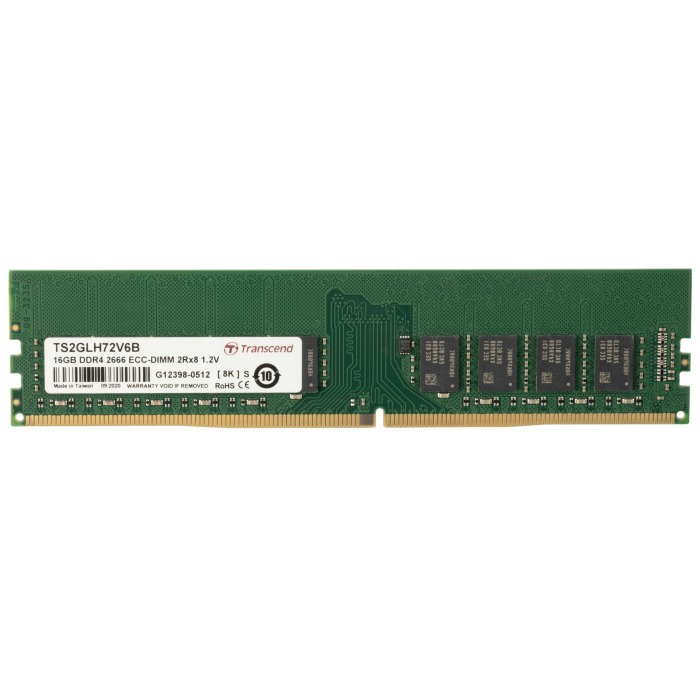 RAM Transcend 16GB 2Rx8 DDR4 UDIMM ECC 2666MHz TS2GLH72V6B