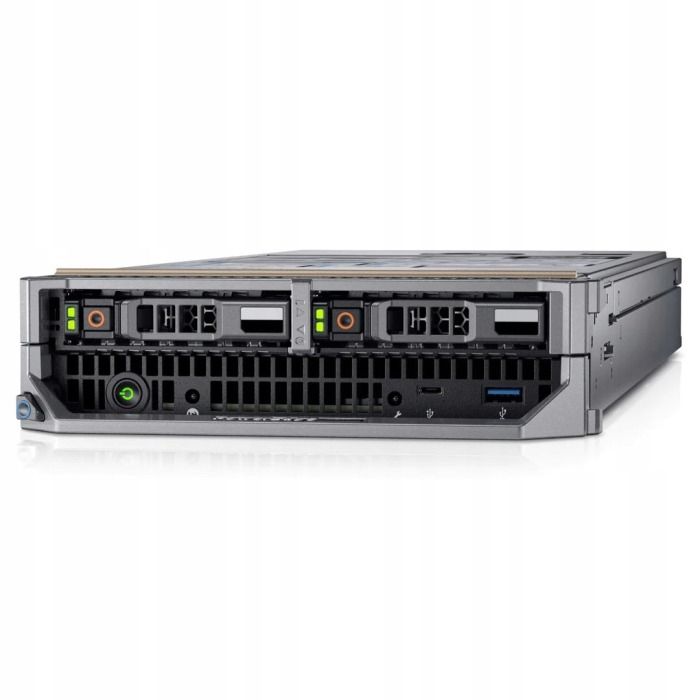 Server Dell M640 2x2.5" with 2x Gold 5118, 32GB RAM, H730P, 2x 960GB SSD SATA, 4x1GbE M1000E