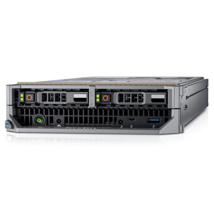 Server Dell M640 2x2.5" with 2x Gold 6132, 32GB RAM, H730P, 2x 480GB SSD SATA, 2xPCI-bridge VRTX