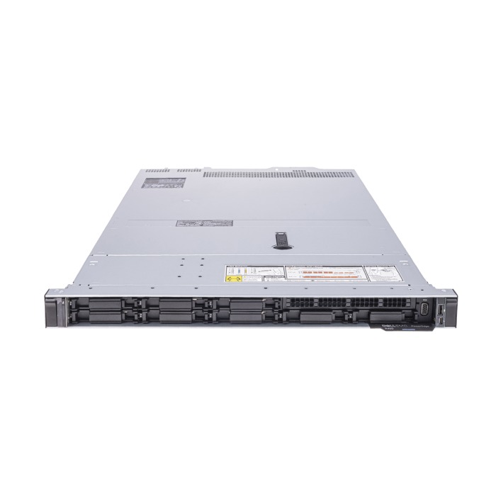 Server Dell PowerEdge R450 8x2.5" with 2x Gold 6334, 64GB RAM, H755, BOSS-S2 with 2x Dell 240GB SSD SATA RI M.2, 8x 2TB 7.2K SATA 6G 2.5", 2x 1.6TB SSD PCIe NVMe HHHL, 2x1GbE, 2x PSU 800W, rails, bezel, iDRAC9 Enterprise