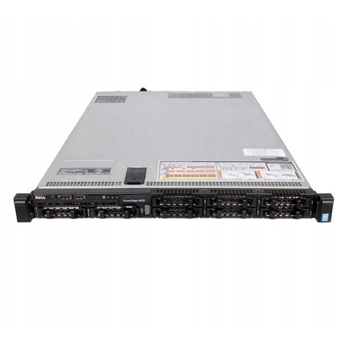 Server Dell PowerEdge R630 8x2.5" with 2xE5-2640 v3, 32GB RAM, H730, 2x 480GB SSD SATA 2.5", 4x1GbE, 2xPSU, Rails, iDRAC 8 Enterprise