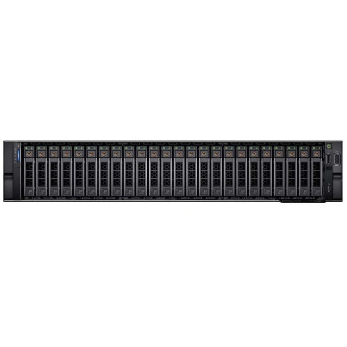 Server Dell PowerEdge R7415 24x2.5" with 1x EPYC 7401P, 32GB RAM, H730P, 2x 480GB SSD SATA 2.5", 4x1GbE, 2x PSU 1100W, rails, iDRAC9 Enterprise