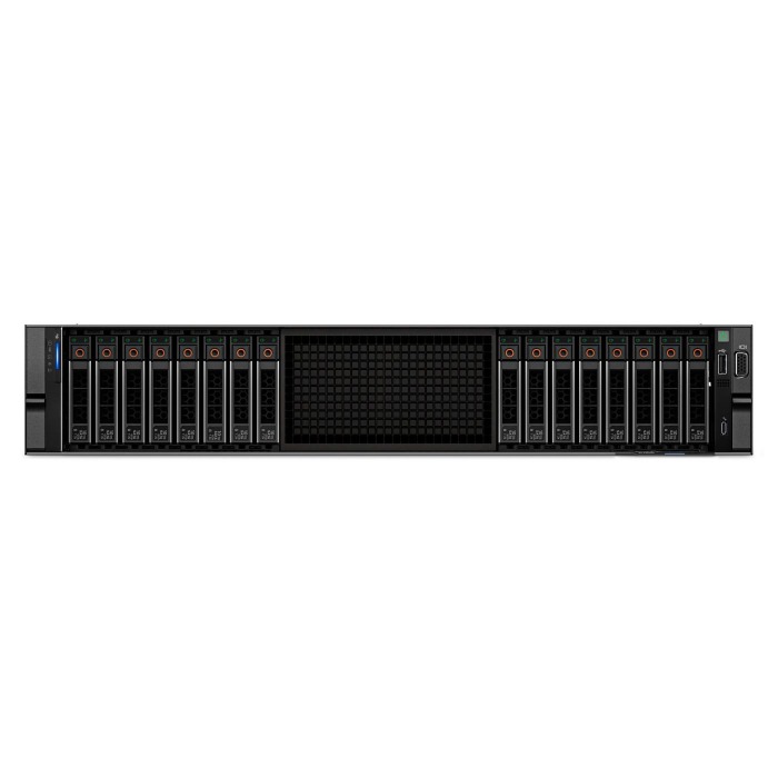 Server Dell PowerEdge R7625 16x2.5" NVMe with 2x EPYC 9534, 1024GB RAM, 2x H755N, BOSS-N1 (2x Dell 960GB SSD NVMe M.2), 2x 1.6TB SSD NVMe U.2 2.5", 2x10/25GbE SFP28, 2x PSU, rails, iDRAC9 Enterprise