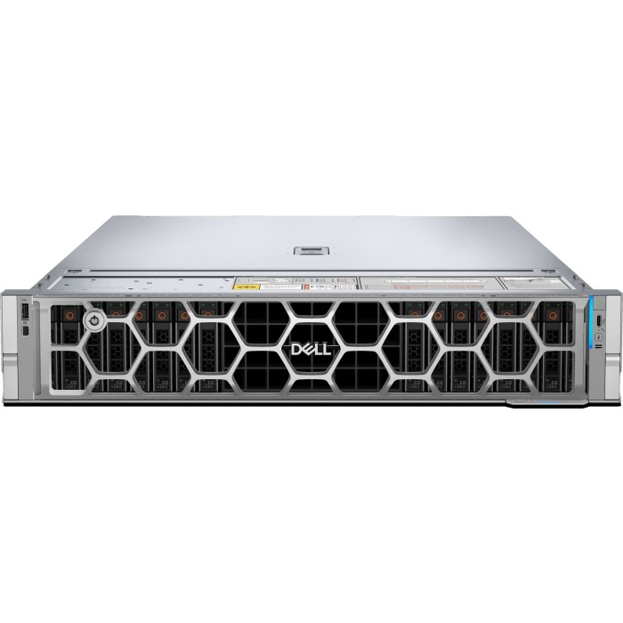 Server Dell PowerEdge R7715 16x2.5" with 1x EPYC 9175F, 128GB RAM, H965i, 2x 960GB SSD SATA 2.5", 8x 3.2TB SSD SAS 12G MU 2.5", 2x PSU 2400W, rails, iDRAC 10 Core