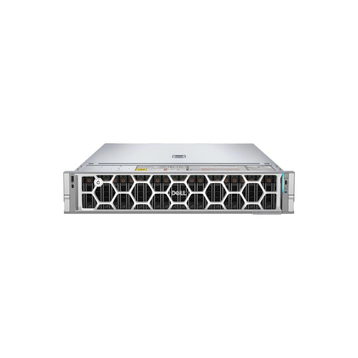 Server Dell PowerEdge R7725 8x2.5" with 2x EPYC 9015, 32GB RAM, H365i, 2x 240GB SSD SATA 2.5", 4x 3.84TB SSD NVMe U.2 2.5", 4x10GbE SFP+, 2x PSU 2400W, rails, iDRAC10 Core