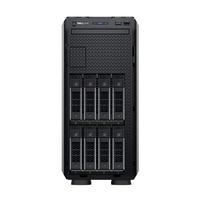 Server Dell PowerEdge T350 8x3.5" with 1x E-2378, 64GB RAM, Karta BOSS-S1 z , 8x 10TB 7.2k SATA 3.5", 2x10GbE SFP+, 2x PSU, 