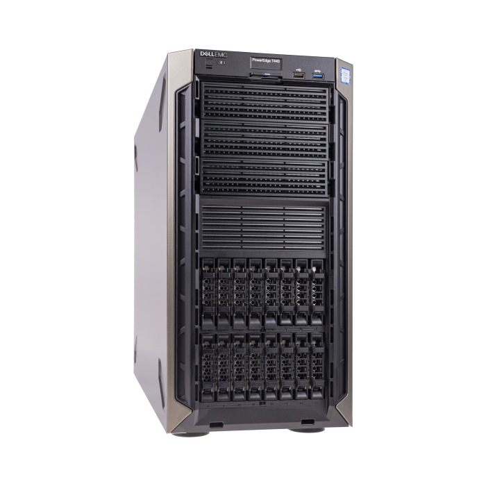 Server Dell PowerEdge T440 16x2.5" with 2x Gold 5118, 128GB RAM, H330, 2x 960GB SSD SATA 2.5", 2x PSU 1100W, iDRAC9 Enterprise
