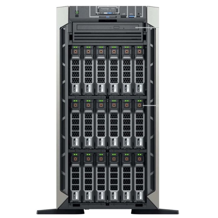 Server Dell PowerEdge T640 18x3.5" with 2x Gold 5222, 32GB, H730+, 2x 960GB SSD SATA 2.5", 2xPSU, iDRAC 9 Enterprise