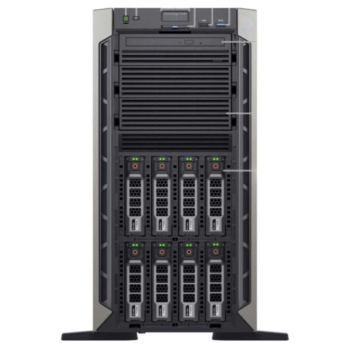 Server Dell T440 8x3.5" with 2x Gold 5222, 32GB RAM, H330+, 2x480GB SSD SATA 2.5", 2xPSU, IDRAC 9 Enterprise