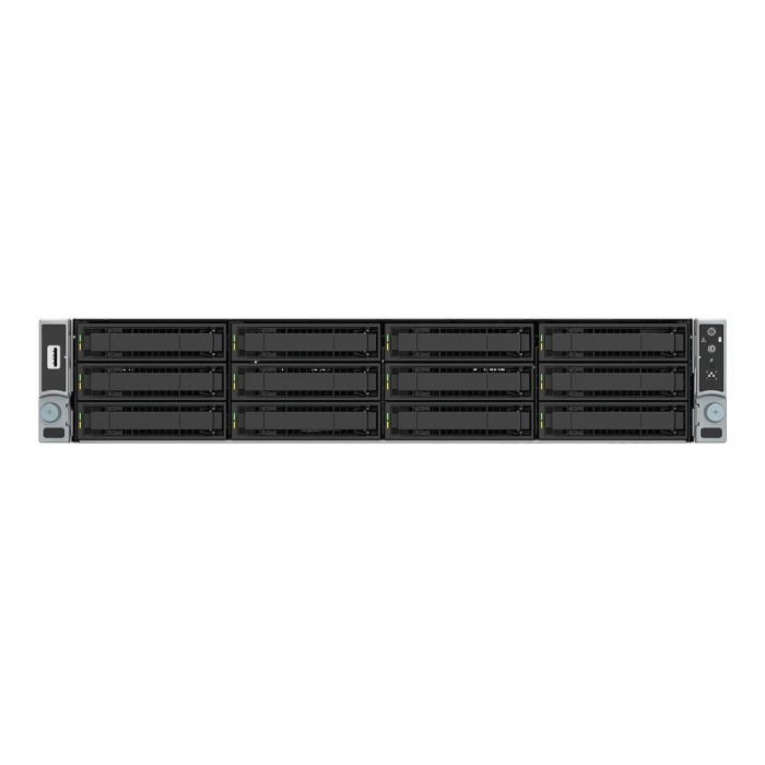 Server Intel Server System R2312WF0NPR 12x3.5" with 2x Gold 6140, 128GB RAM, 2x 400GB SAS SSD 2.5", 4x 14TB SATA 3.5", 2x10GbE SFP+, 2x PSU, rails