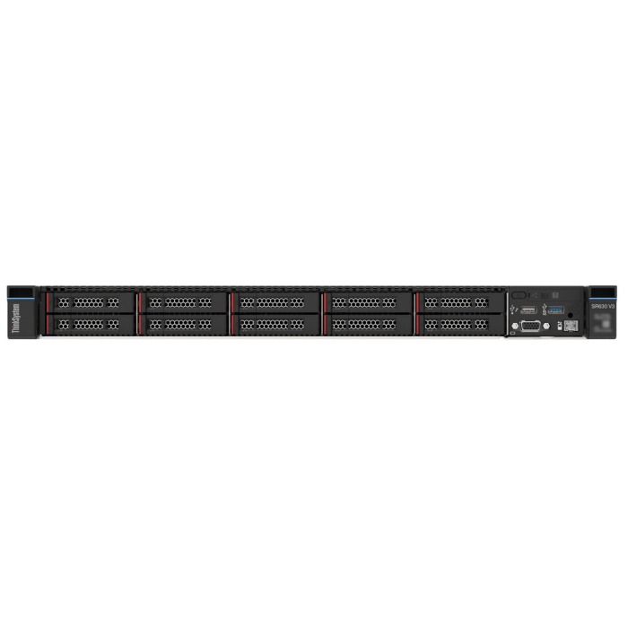 Server Lenovo ThinkSystem SR630 V3 10x2.5" NVMe with 2x Platinum 8460H, 512GB RAM, 9350-16i, 4x 480GB SSD SATA 2.5", 2x100GbE QSFP56, 2x PSU 1100W, rails, bezel, XCC2 Standard