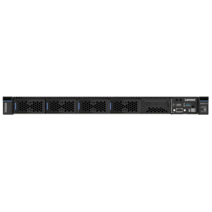 Server Lenovo ThinkSystem SR630 V3 16xE3.S NVMe with 2x Gold 5515+, 512GB RAM, 4x 3.84TB NVMe E1.S, 2x10GbE Base-T, 1x Nvidia A2 16GB, 2x PSU 1100W, rails, bezel, XCC2 Standard