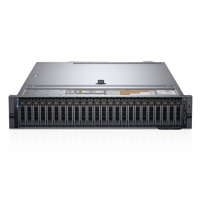 Serwer Dell PowerEdge R7425 24x2.5" z 2x EPYC 7402, 1024GB RAM, H330+, BOSS-S1 (2x Dell 480GB SSD SATA RI M.2), 4x 960GB SSD SAS 12G RI 2.5", 4x10GbE BASE-T, 3x Nvidia L4 24GB, 2x PSU 2000W, szyny, maskownica, iDRAC9 Enterprise