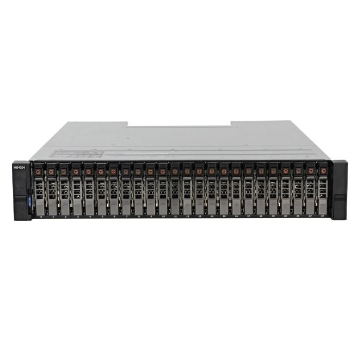 Storage Array Dell PowerVault ME4024 24x2.5" with 2x 4x10GbE SFP+, 2xPSU, Rails