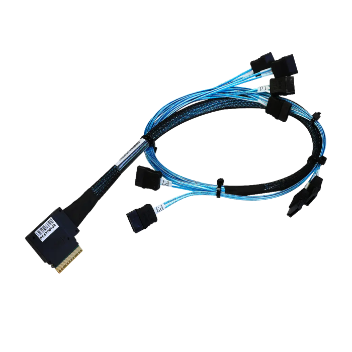 Supermicro Slimline SAS x8 (LA) to 8x SATA cable 70cm CBL-SAST-0827