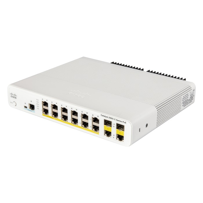 Switch Cisco 2960C 12x100MbE RJ45 PoE 2x1Gb Uplink WS-C2960C-12PC-L