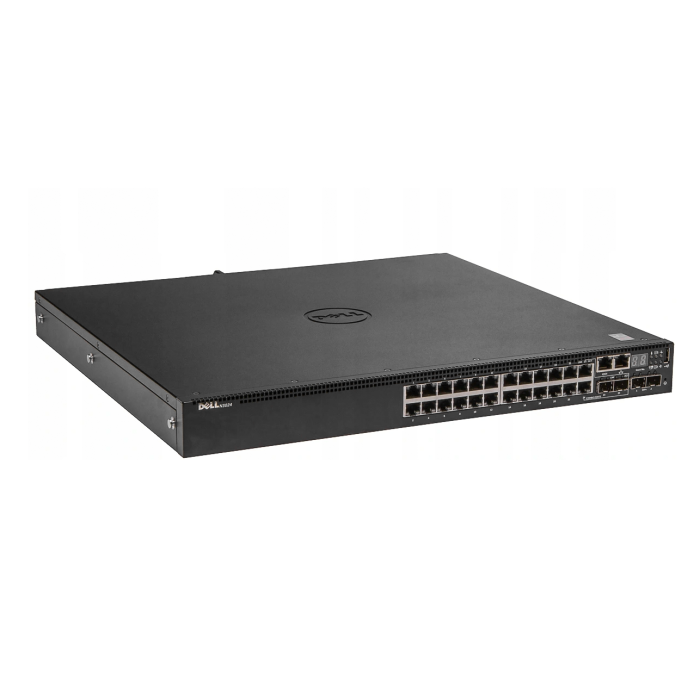 Switch Dell Networking N3024 24x1GbE BASE-T 2x10GbE SFP+ F2R Normal Flow, 2x PSU, 1x Fan, 1x Module 2x10GbE BASE-T