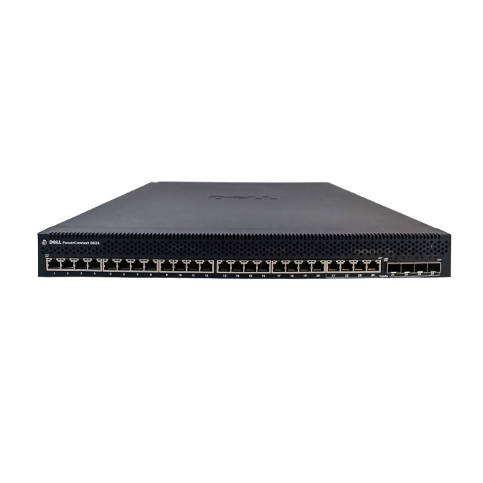 Switch Dell PowerConnect 8024 24x10GbE BASE-T 4x10GbE SFP+ R2F Reverse Flow 2xPSU