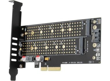 Adapter NVMe SSD 2xM.2 NGFF 2230/22110 PCIe 3.0x4 PE-M2MB