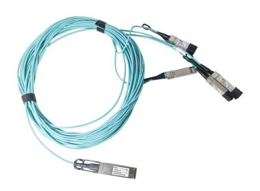 AOC Cable Dell SFF-8665 QSFP28 100GbE to 4xSFF-8402 SFP28 25GbE 10m 2X5T6