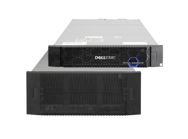 Dell DataDomain DD9300 storage array with 192GB of RAM, 8x4TB drives, 4x800GB SAS SSDs, and a DS60 storage shelf with 45x4TB 12G SAS 3.5" drives
