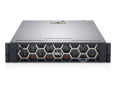 Dell PowerStore 5200T storage array with 2x FC (4x32Gb SFP28) controller, 6x 1.92TB SSD NVMe, rails, bezel