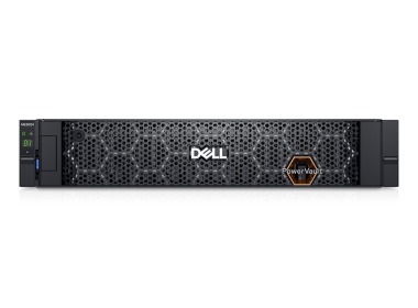 Dell PowerVault storage array ME5024 with 2x iSCSI (10/25GbE SFP28) controller, 12x 3.84TB SSD SED SAS, rails, bezel