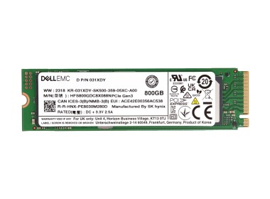 Hard drive Dell 800GB SSD NVMe PCIe 3.0x4 M.2 2280 3D TLC NAND MU 512e 31XDY
