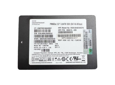 Hard drive HPE 3.84TB SSD SATA 6G 2.5" V-NAND TLC RI AES-256 512b 866615-005