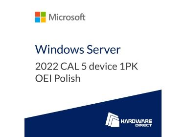License Microsoft Windows Server 2022 CAL 5 device 1PK OEI Polish