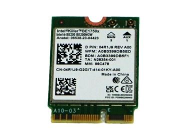 Network interface card Intel Killer BE1750x Wi-Fi 7 802.11be Bluetooth 5.4 for laptop 4R1J9