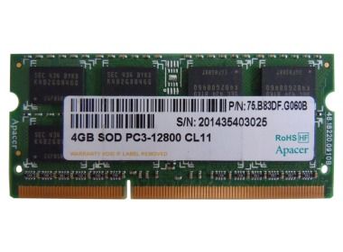 Pamięć RAM Apacer 4GB PC3-12800 DDR3 1600MHz 75.B83DF.G060B