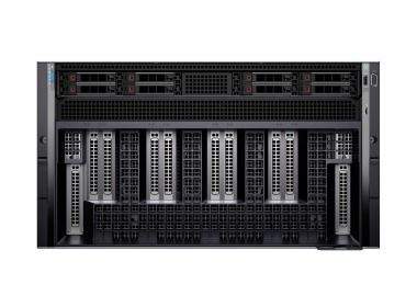 Server Dell XE9680 8x2.5" NVMe with 2x Platinum 8480+, 2TB RAM, BOSS-N1 card with 2x480GB SSD NVMe M.2, 8x 3.84GB SSD NVMe U.2 2.5", 8x H100 SXM5 80GB, 2x1GbE LOM, 2x10/25GbE SFP28 OCP 3.0, 2x100GbE QSFP56, 8x 1x400Gb/s NDR, 6xPSU, rails, iDRAC9