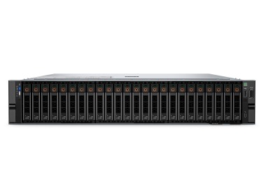 Serwer Dell PowerEdge R7615 24x2.5" NVMe z 1x EPYC 9354, 128GB RAM, 2x H965i, 2x 3.84TB SSD NVMe U.2 2.5", 2x10/25GbE SFP28, 2x PSU 1400W, szyny, iDRAC9 Enterprise