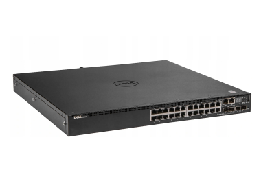 Switch Dell Networking N3024 24x1GbE BASE-T 2x10GbE SFP+ F2R Normal Flow, 2x PSU, 1x Fan