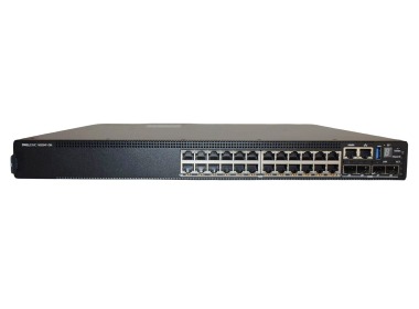 Switch Dell PowerSwitch N3224P-ON 24x1GbE PoE+, 4x10GbE SFP+, 2x100GbE QSFP28, 1xPSU 1050W AC F2R Normal Flow